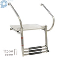 3 Step Stainless Steel Telescoping Boat Ladder with Platform and Handrails