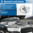 Hood Latch Assembly for Volkswagen GTI (2006–2008) 1K1823509E