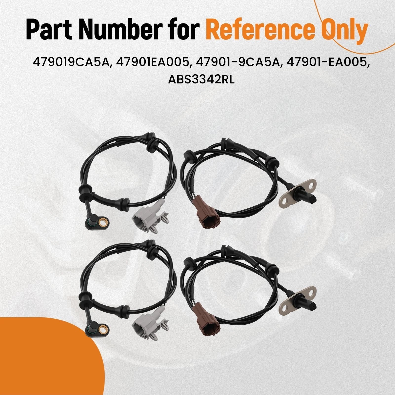 4X ABS Wheel Speed Sensor for Nissan Frontier (2005–2010, 2012–2013, 2016–2019)