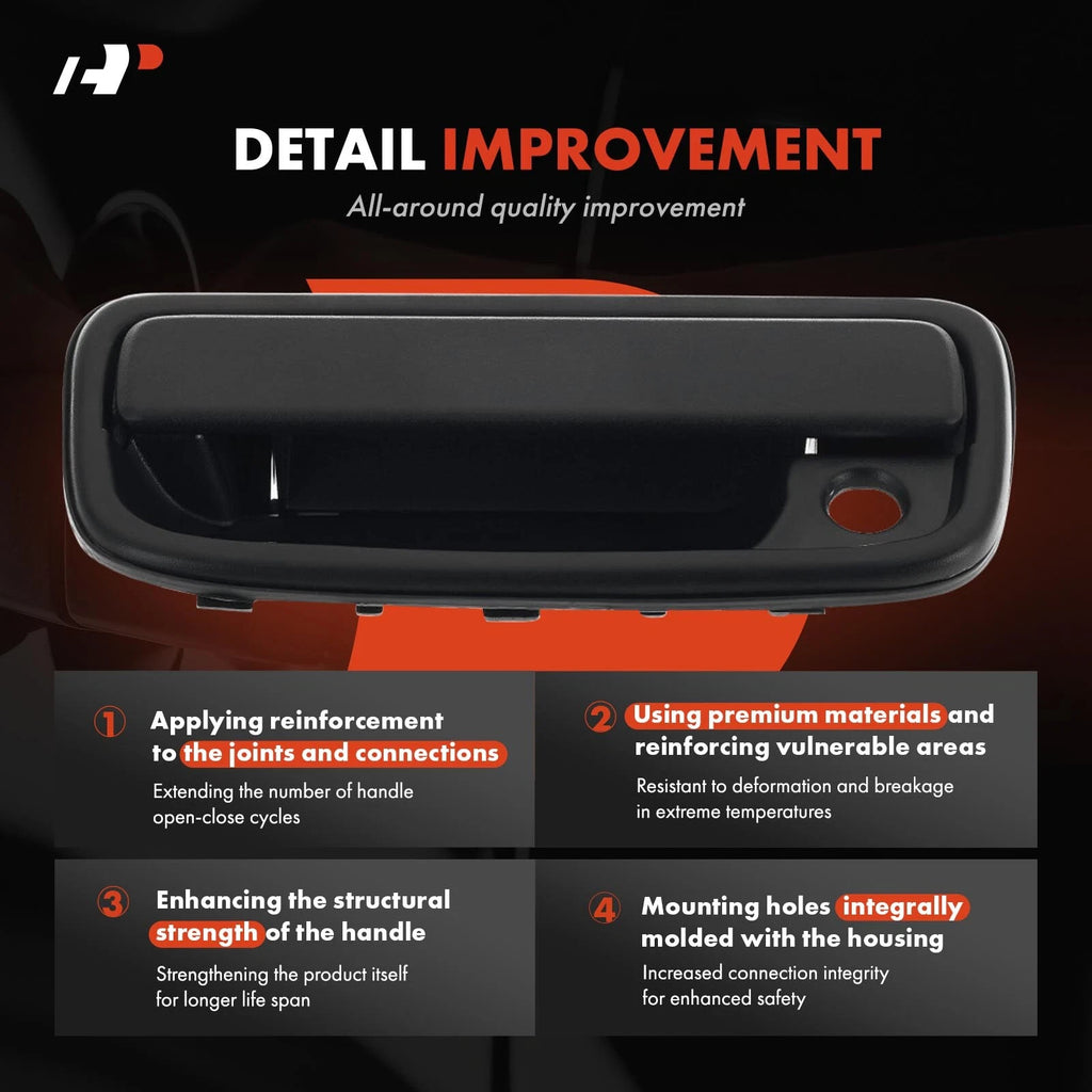 Front Left Textured Exterior Door Handle for Toyota Tacoma (1995–2004)