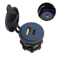 12V-24V Car Cigarette Lighter Socket USB Fast Charger Adapter