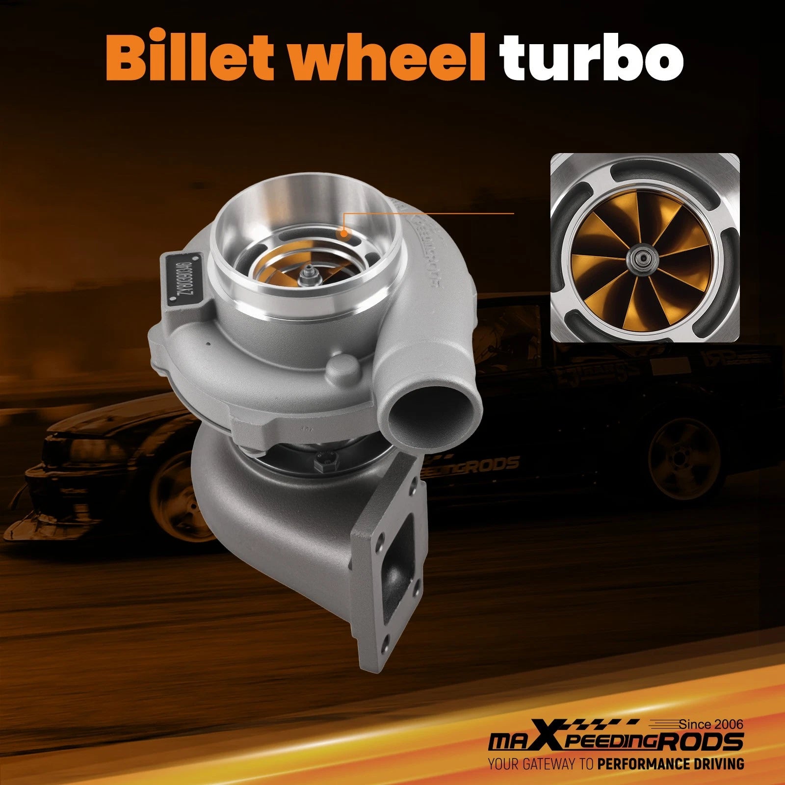 Billet Turbocharger GT3037 GT3076R T3 Flange 0.82 A/R for 500+HP