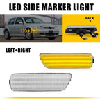 2X Clear Amber LED Front Side Marker Lights for VW MK4 Golf GTI R32 Jetta (1999–2006)