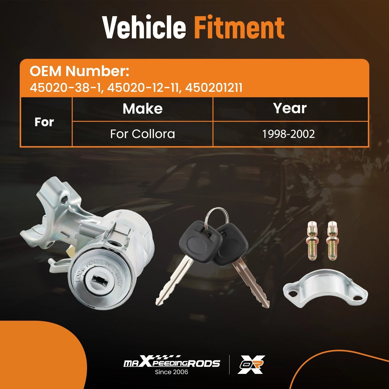 Ignition Switch with 2 Keys for Toyota Corolla RAV4 1.8L (2011–2018)