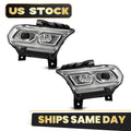 Set of 2 Chrome Full LED Headlights for Dodge Durango (2021–2025)