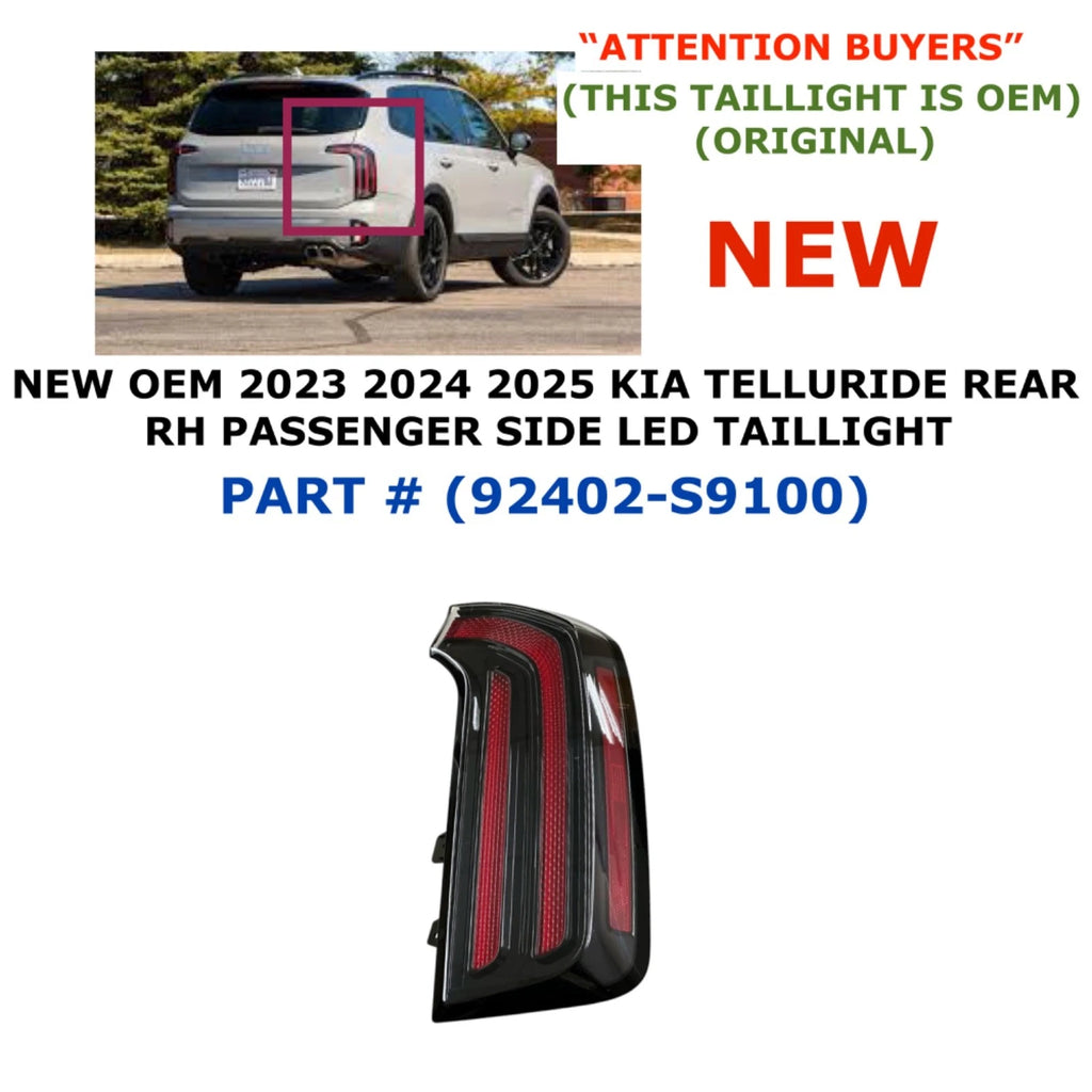 LED Taillight for Kia Telluride (2023–2025) 92402-S9600