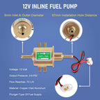 Electric Fuel Pump Kit for Universal Vehicles (12V 2.5-4psi)