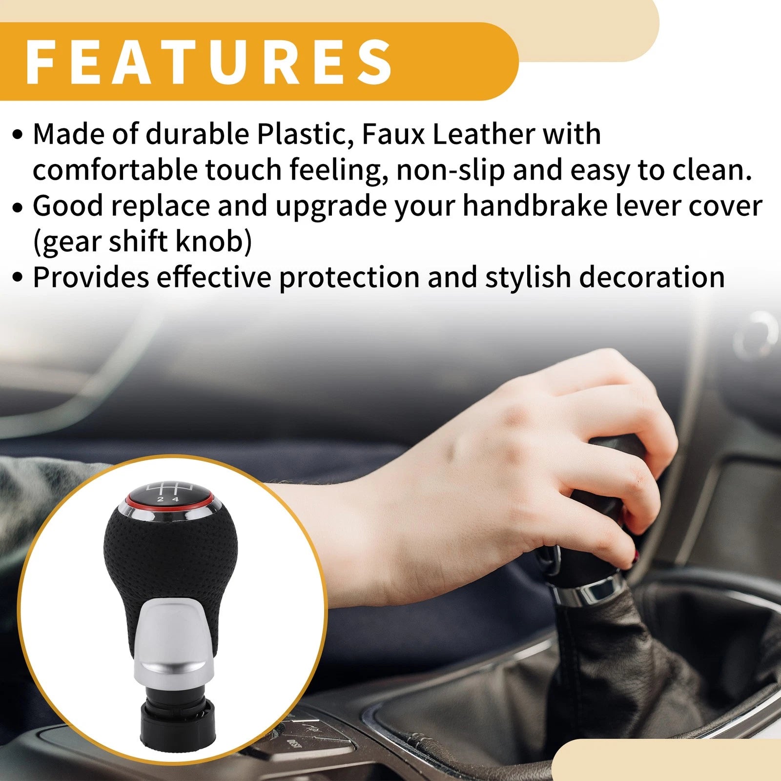 5 Speed Manual Gear Shifter Knob for Audi A4 B5 (1994–2001) Plastic Leather