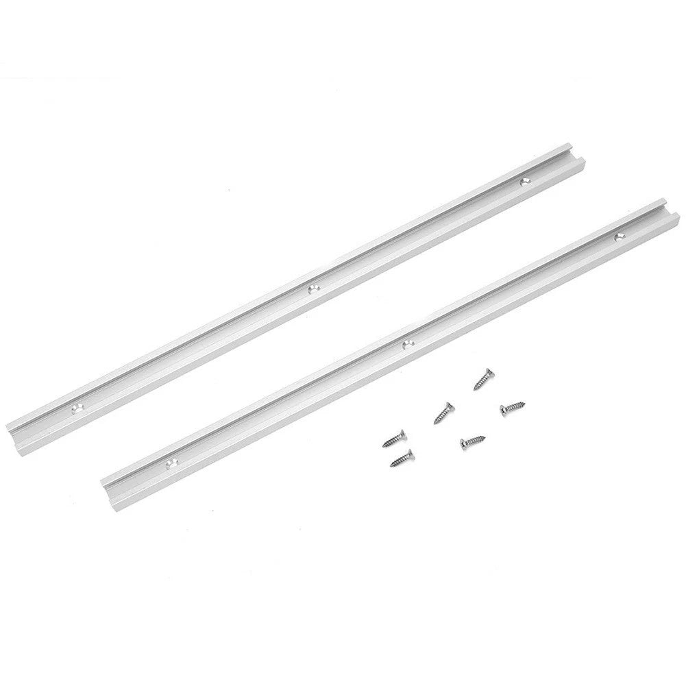 2X Aluminum Alloy Miter Tracks for Universal Use (400 mm)