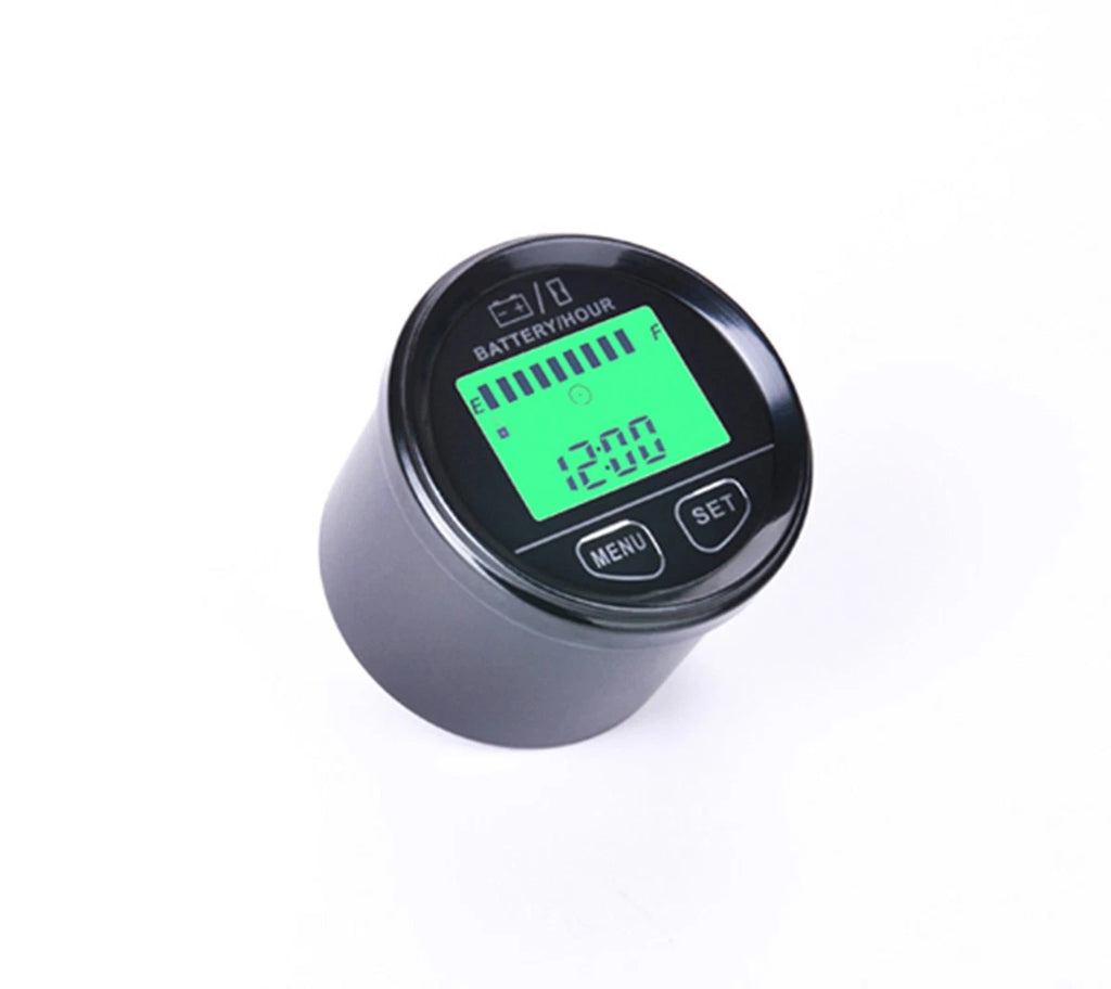 Hour Meter Gauge with Clock for Deluxe Round Backlit LCD