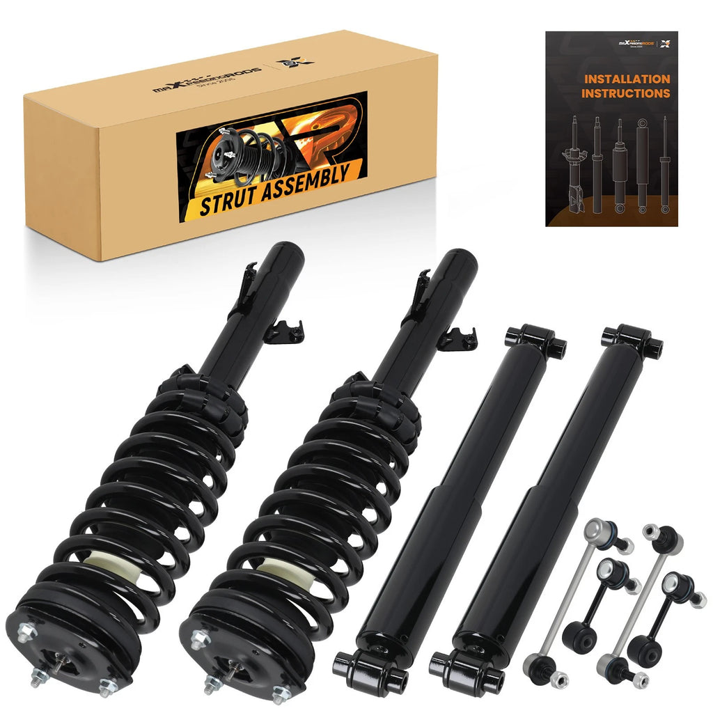 Front Rear Struts w/Spring Sway Bar End Links for Mercury Milan (2006–2009)