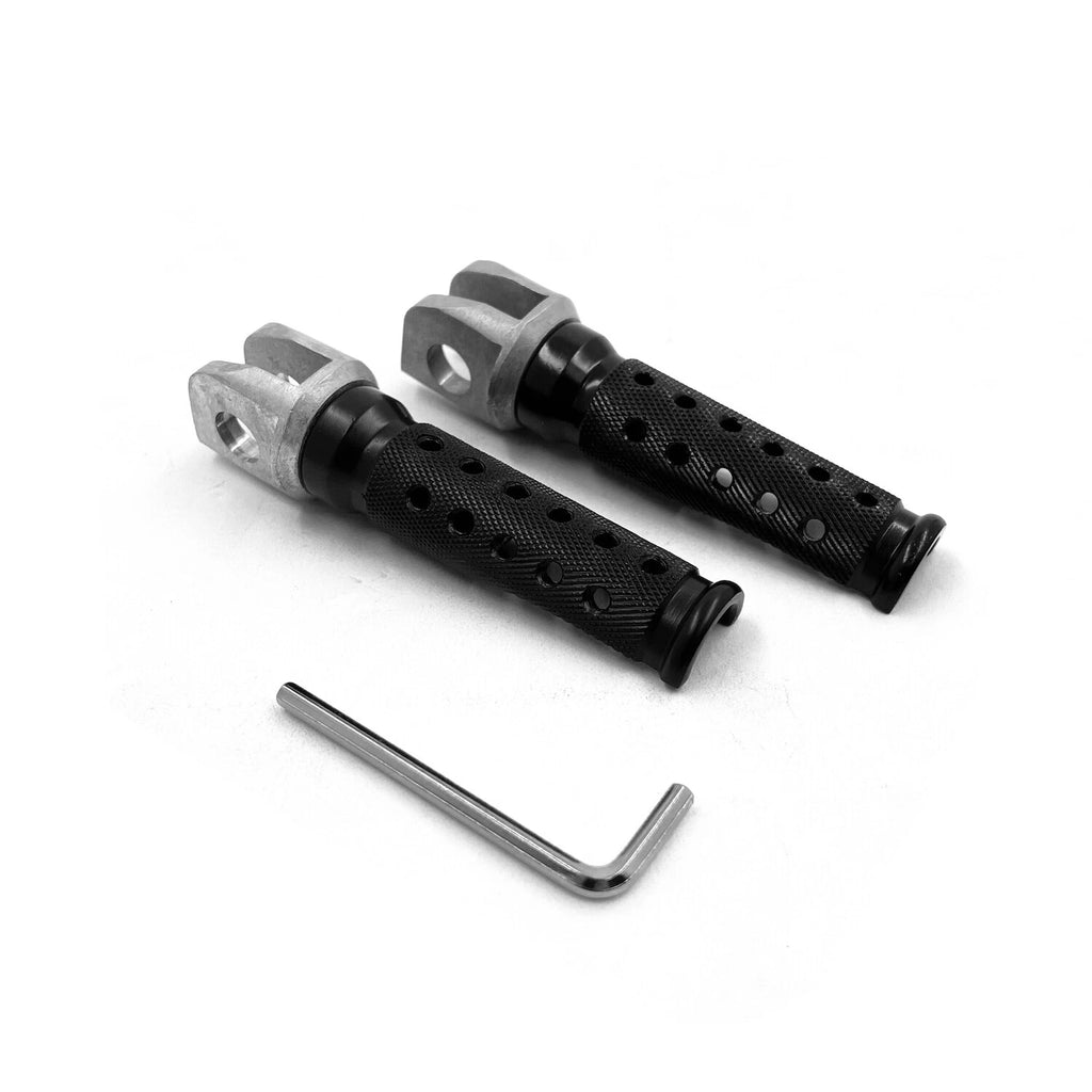 Black Front Foot Pegs for Kawasaki EX250 EX500 Ninja ZX6 D/E/R ZX750 (1988–2009)