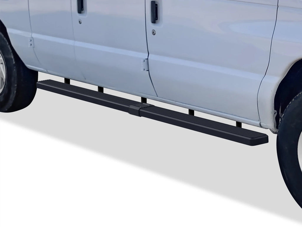 iBoard Running Boards for Ford Econoline 1999–2014 (5-Inch Matte Black)