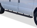 iBoard Running Boards for Ford Econoline 1999–2014 (5-Inch Matte Black)