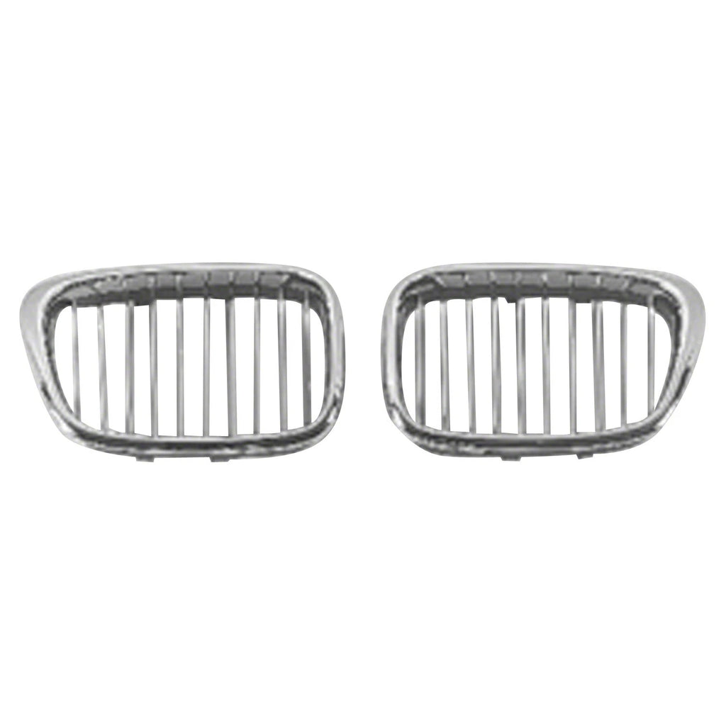 Replacement Black Chrome Passenger Side Grille For 2001-2003 BMW 5 Series