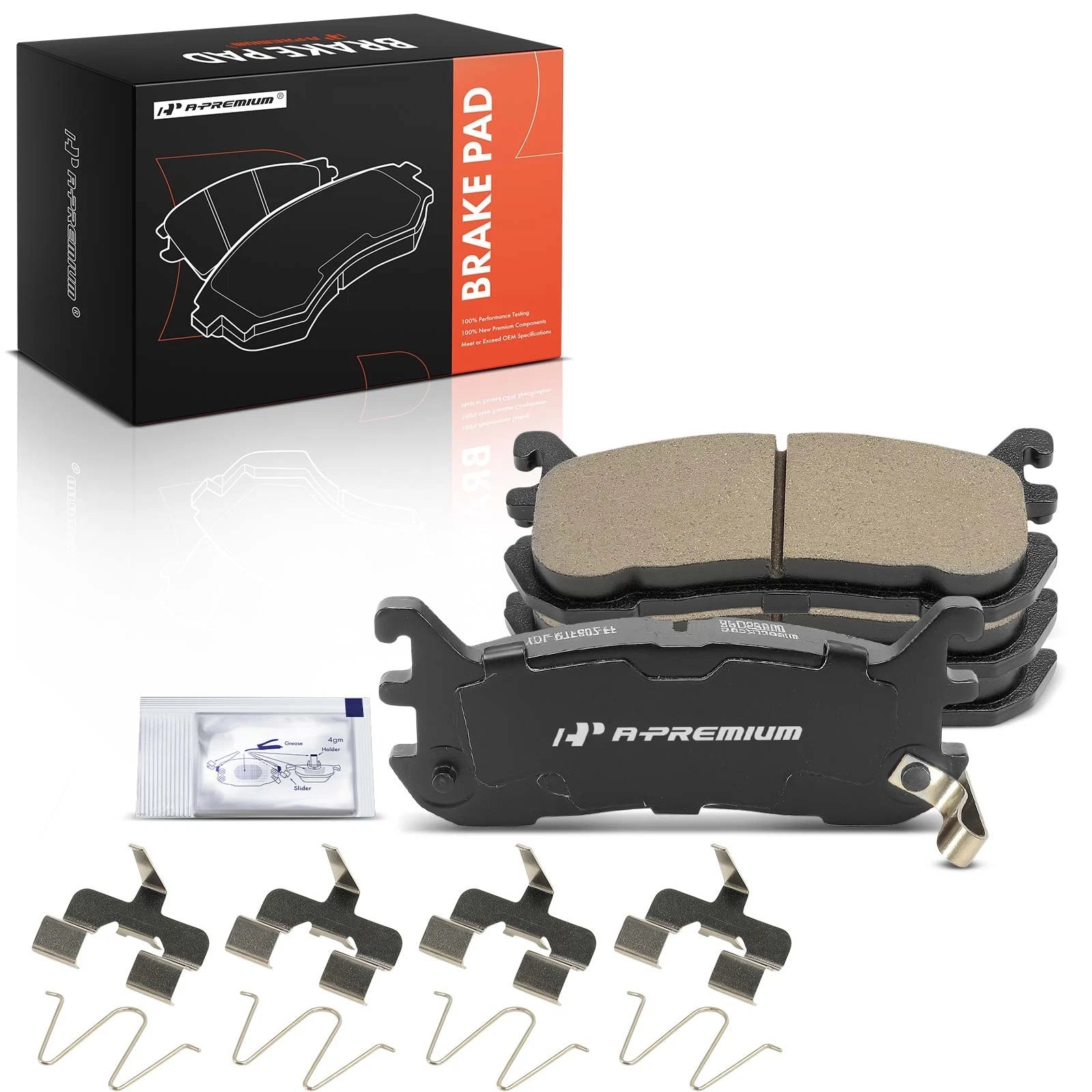 Set of 4 Rear Ceramic Brake Pads for Ford Escort Mazda Protege (1990–2002)