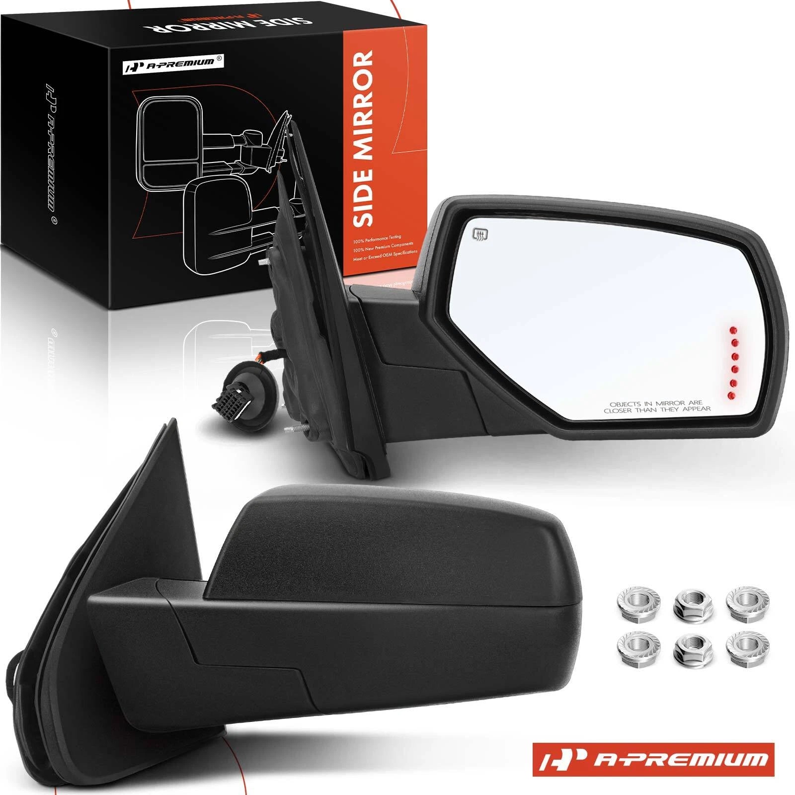 2X Power Towing Mirrors with Power Fold Signal for Silverado 1500 (2014–2018)