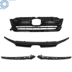 Front Upper Grille for Honda Pilot (2019–2021) Glossy Black with Trim