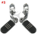 Chrome 1.25" Highway Short Angled Foot Pegs for Harley