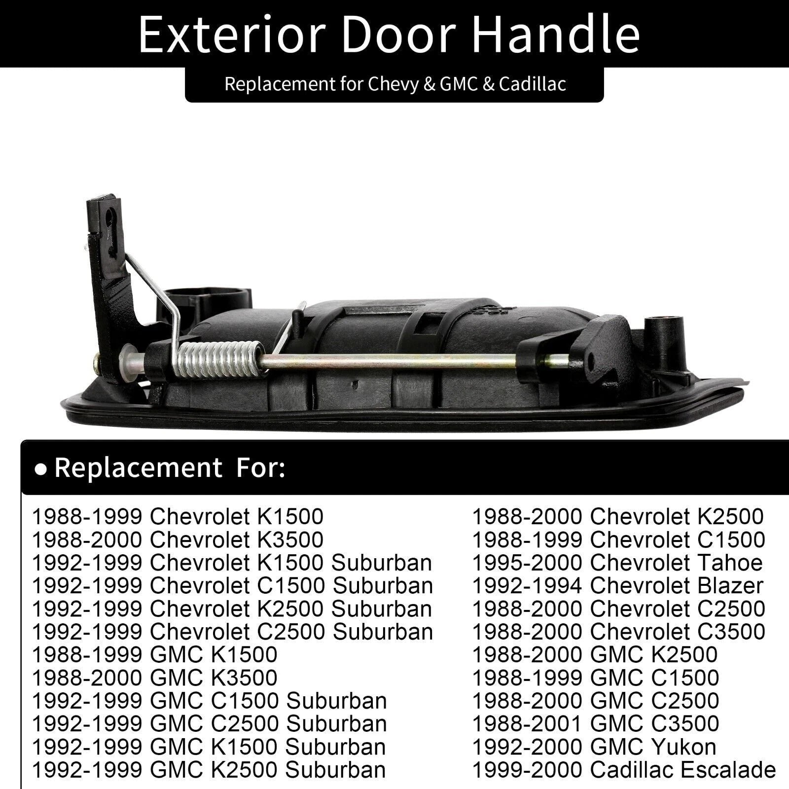 Exterior Door Handle for Chevy GMC C/K 1500-3500 Pickup (1990–1999)