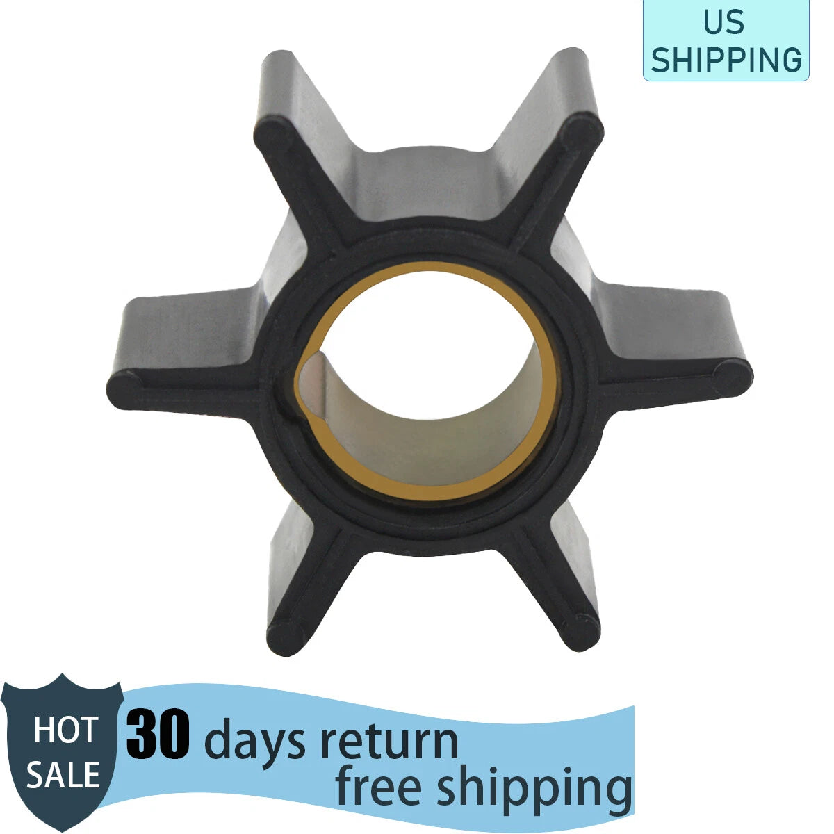 Water Pump Impeller for Mercury 3.5hp 3.6hp 40hp 4hp (Replaces 47-89980/47-68988)