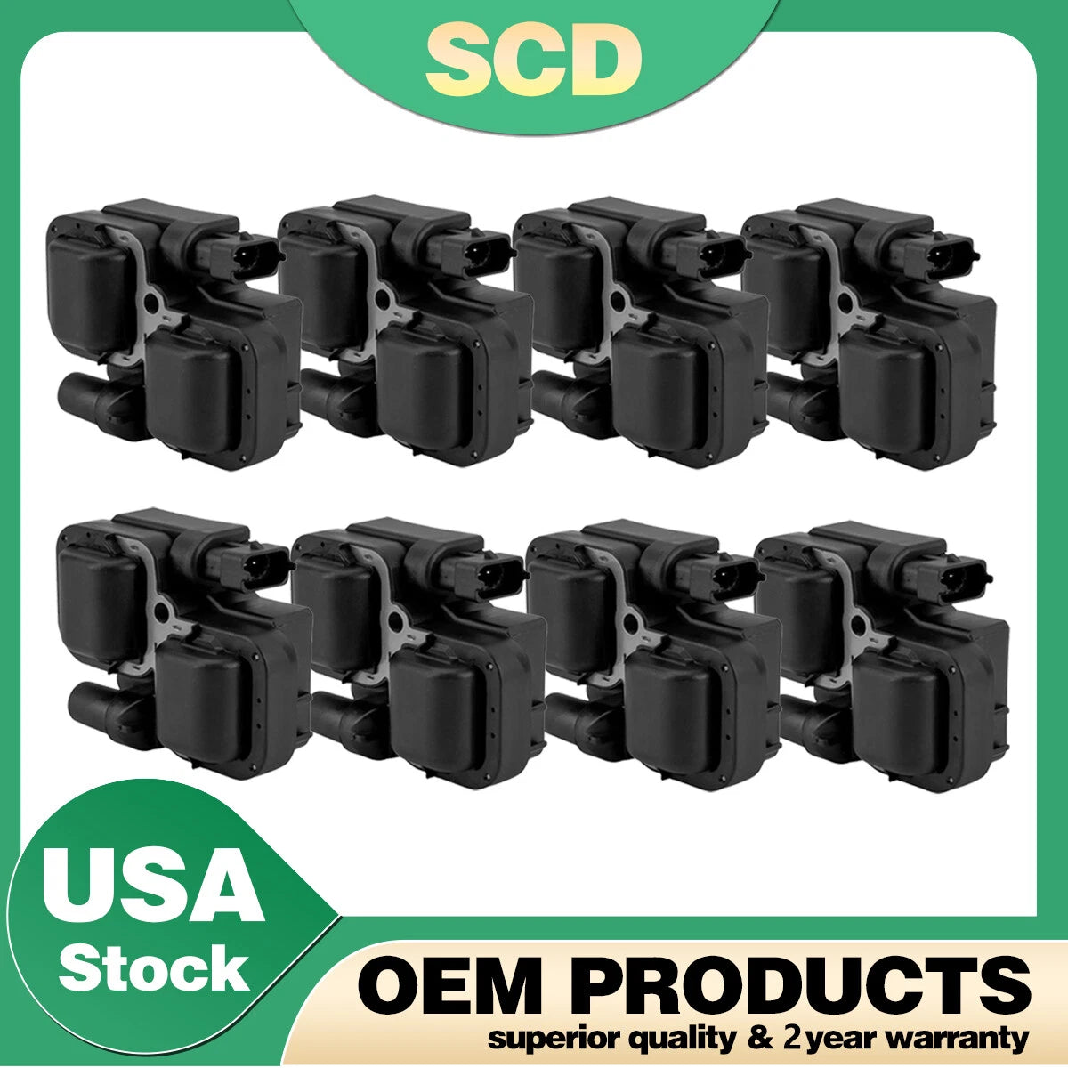 Set of 8 Ignition Coils for Chrysler Crossfire, Mercedes-Benz B200, R500 (2004–2008)