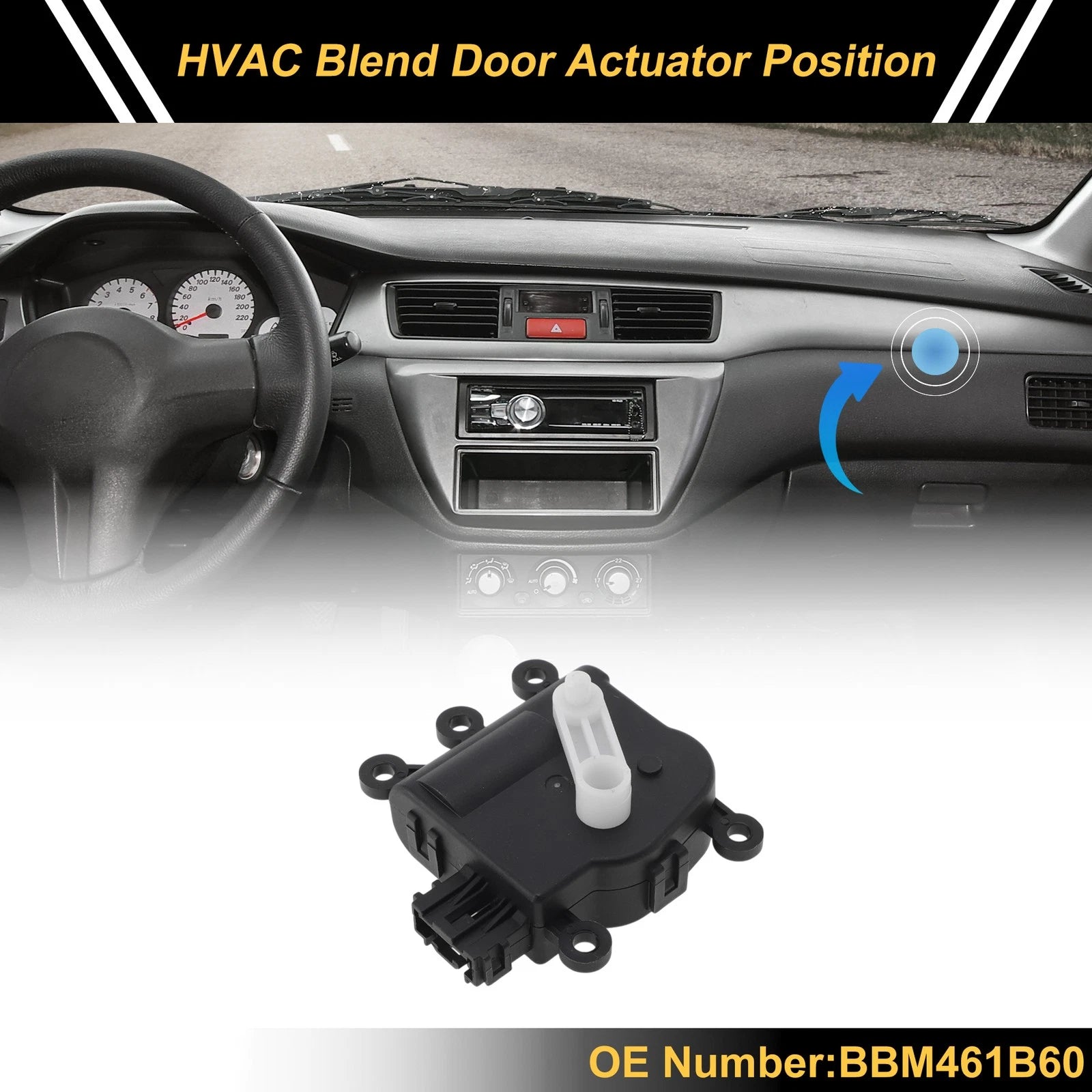 HVAC Heater Blend Door Actuator for Mazda 3 (2010–2013) No.BBM461B60