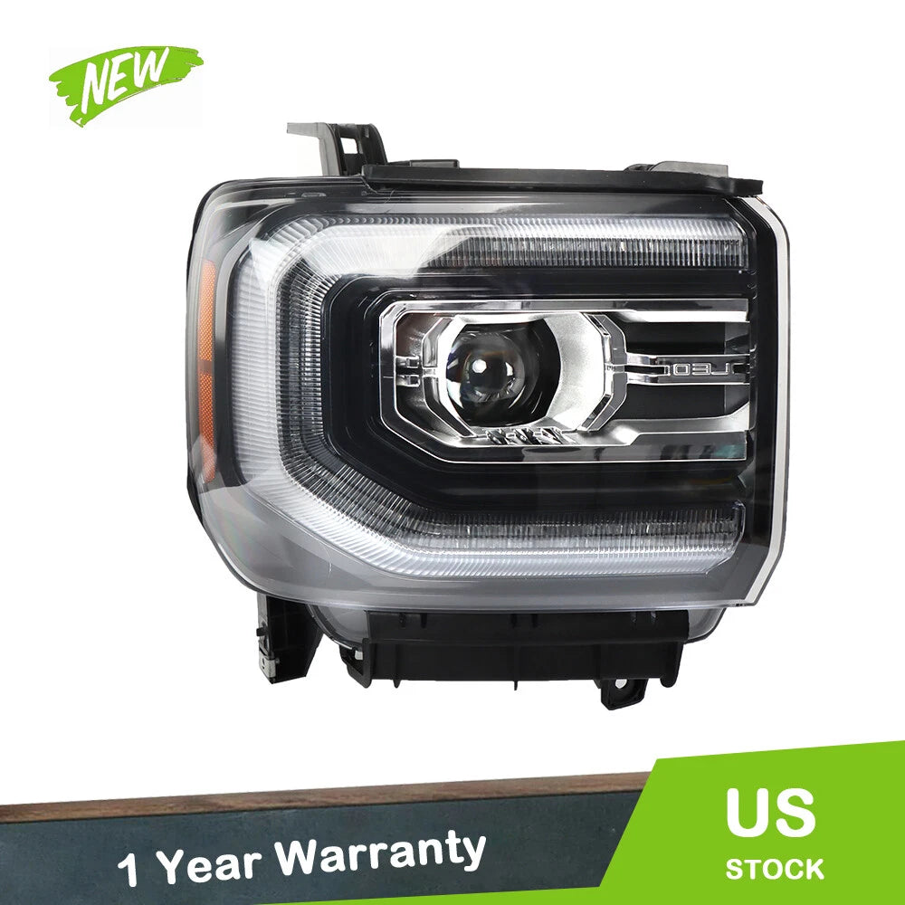 Full LED Projector Headlight for GMC Sierra 1500 (2016–2018) Right RH