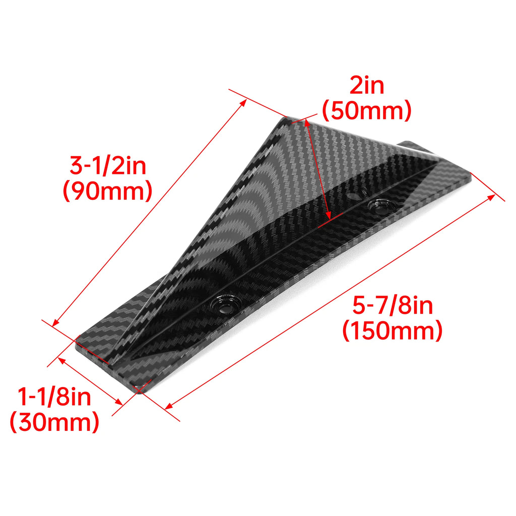 Set of 4 Universal Rear Bumper Diffuser Spoilers - Carbon Style