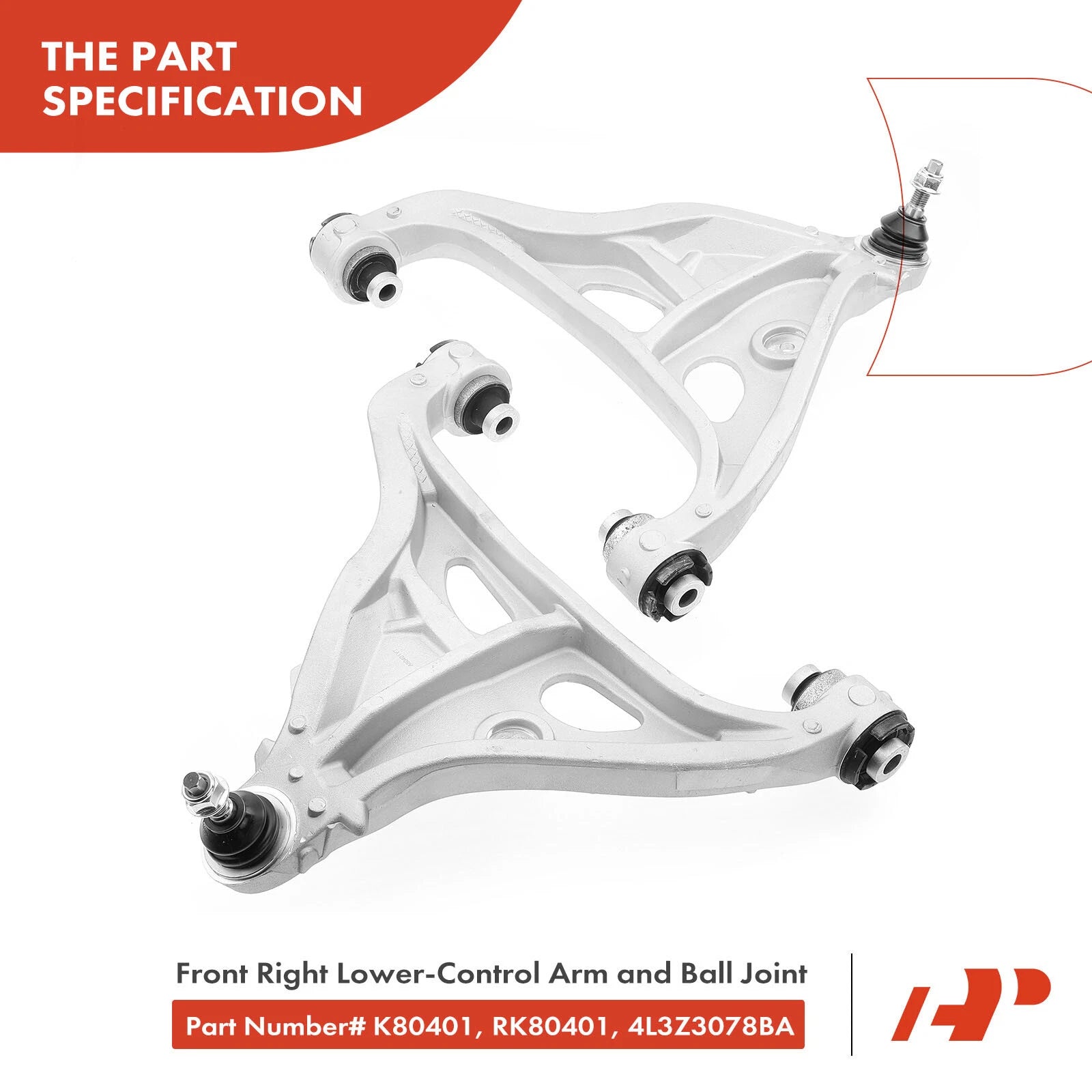 8x Front Lower Control Arm Tie Rod Ball Joint for Ford F-150 (2004–2006)