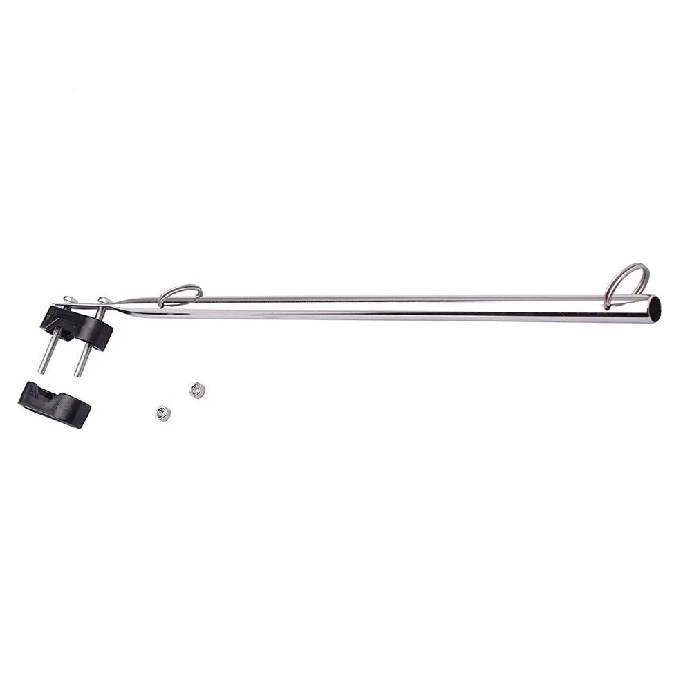 Polished Stainless Steel Rail Mount Flag Pole Holder for Yachts