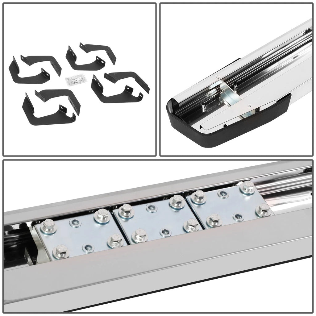 Set of 2 Polished Chrome Nerf Bars for Toyota Tacoma (2005–2021)