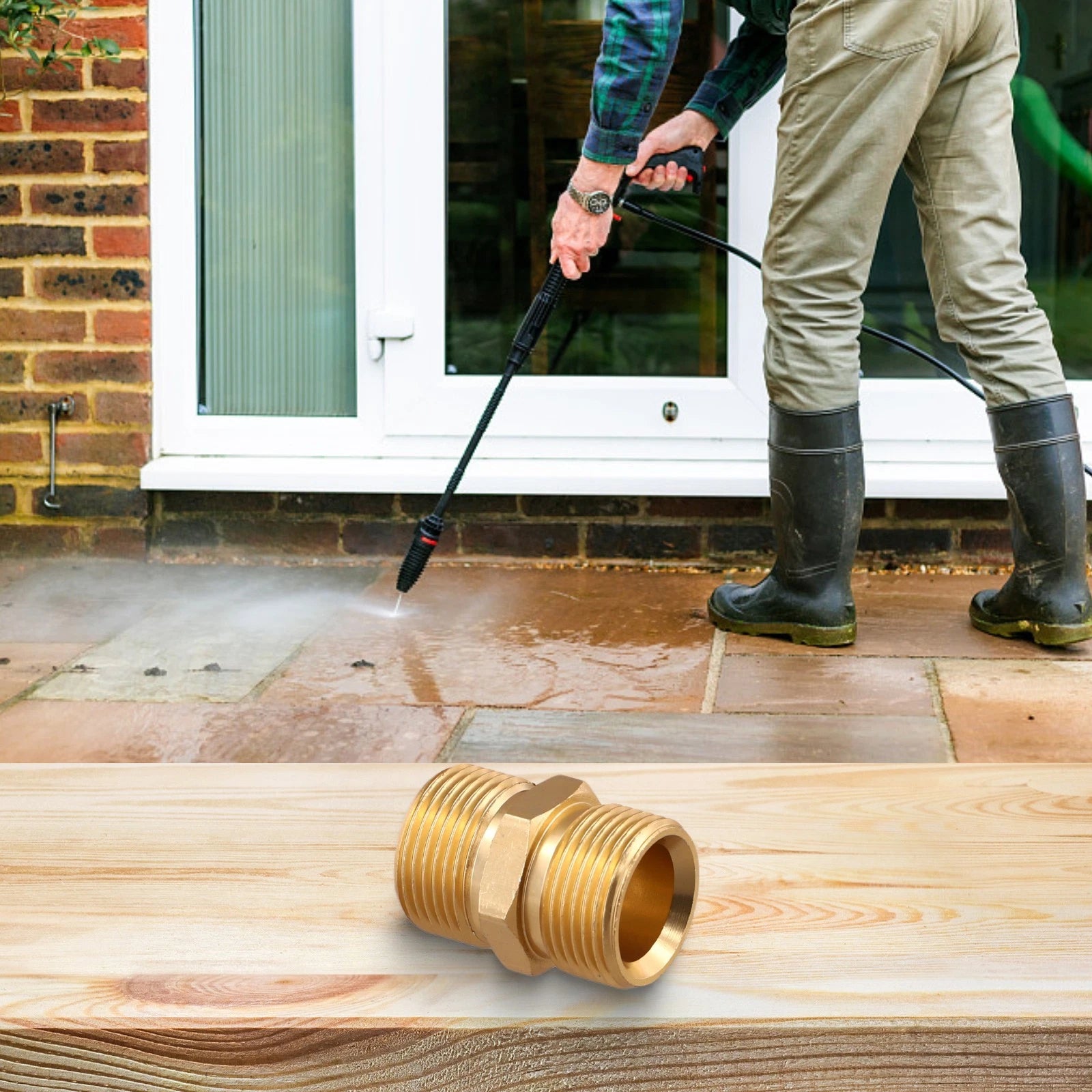M22 14mm/15mm Aluminum Alloy Extension Joint for Outside Cleaners