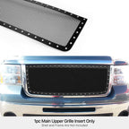 Stainless Black Mesh Rivet Grille for GMC Sierra 2500/3500 (2007-2010)