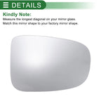 Right Side White Mirror Glass for Ford Transit (Convex, Non-Heated)