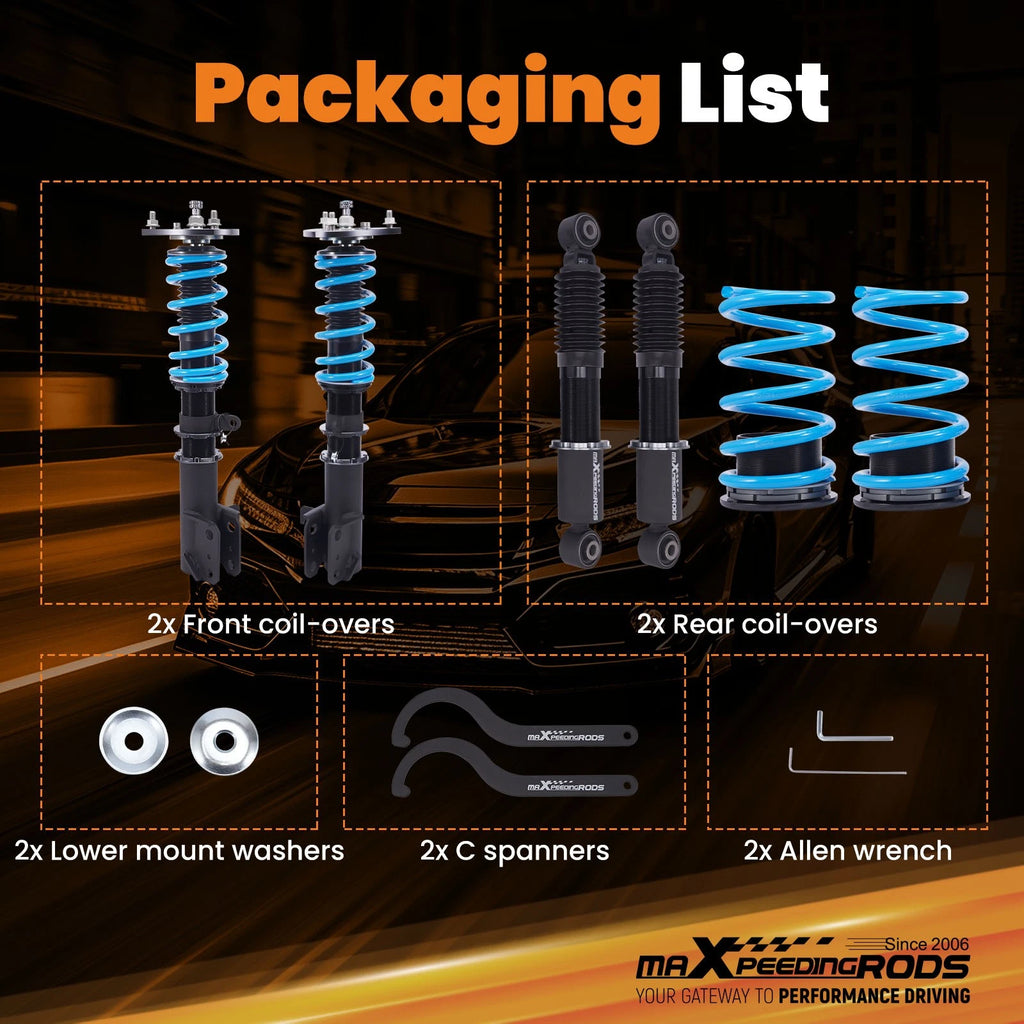 Coilovers 24 Level Damper Adjustable Suspension Kit for Honda Pilot (2003–2008)