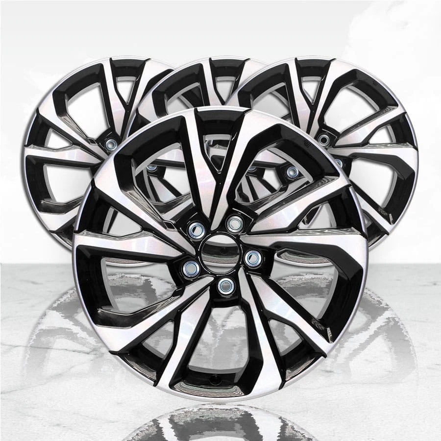 Rim Wheel Replacement with Machined Black Pockets for Honda Civic (2017–2018)