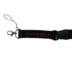 Licensed Keychain Lanyard for Ford Bronco Red Logo on Black (2021–2024)