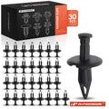 30Pcs 12.7mm Black Nylon Fender Bumper Retainer Clips for Chevrolet