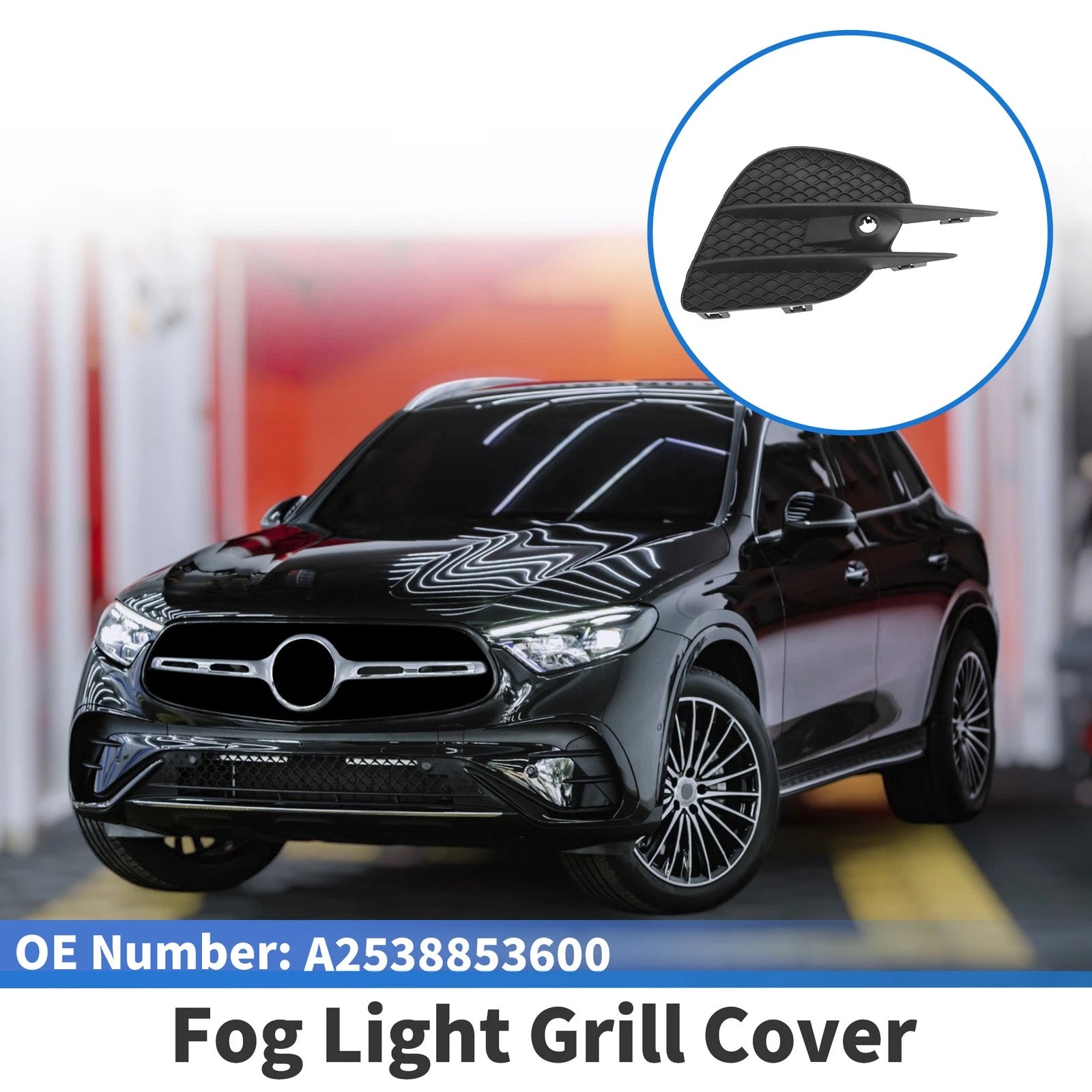 1 Pc Fog Light Grill for Mercedes-Benz GLC300 (2016–2023) No.A2538853600