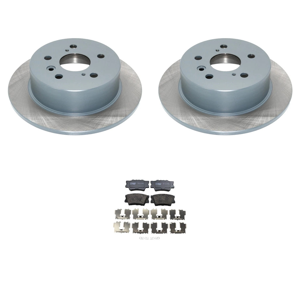 DuraGo Rear Rotors & TRW Pro Ceramic Disc Brake Pads Kit for Avalon Camry (2013–2020)