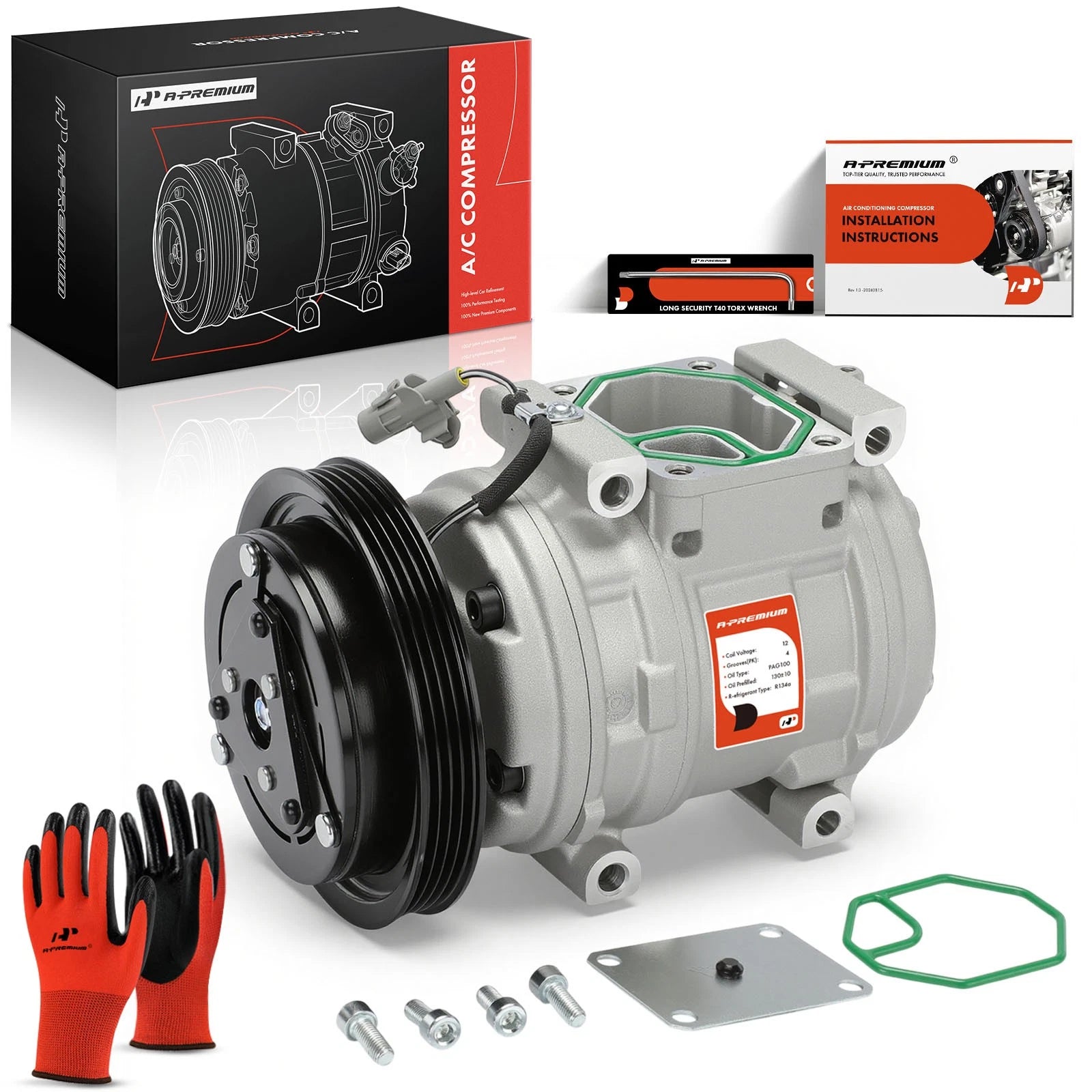 A/C Compressor with Clutch for Toyota Tacoma 3.4L (1995–2004)