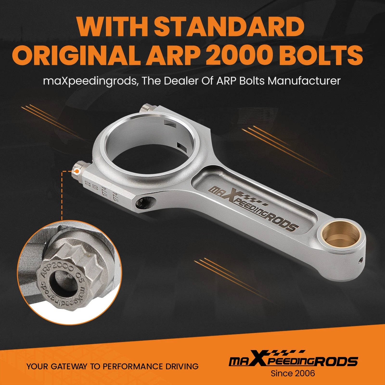 I-Beam Connecting Rods for Subaru Impreza WRX STI EJ20 EJ22 EJ25 (5.137")