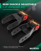 Adjustable Shackle Kit for Jeep Cherokee XJ (1984–2001) 1-2" Leveling