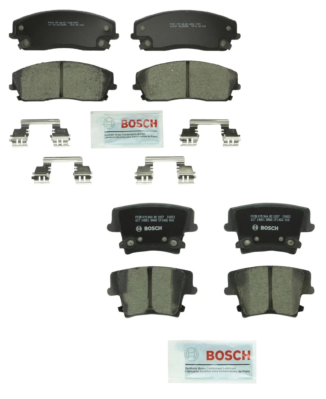 Bosch QuietCast Brake Pads Kit for Chrysler Dodge (Front & Rear)