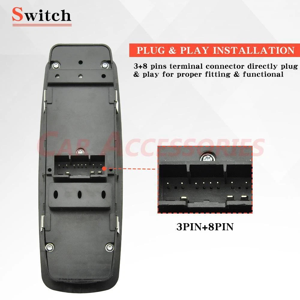 Front Left Master Power Window Control Switch for Dodge Charger (2011–2017)