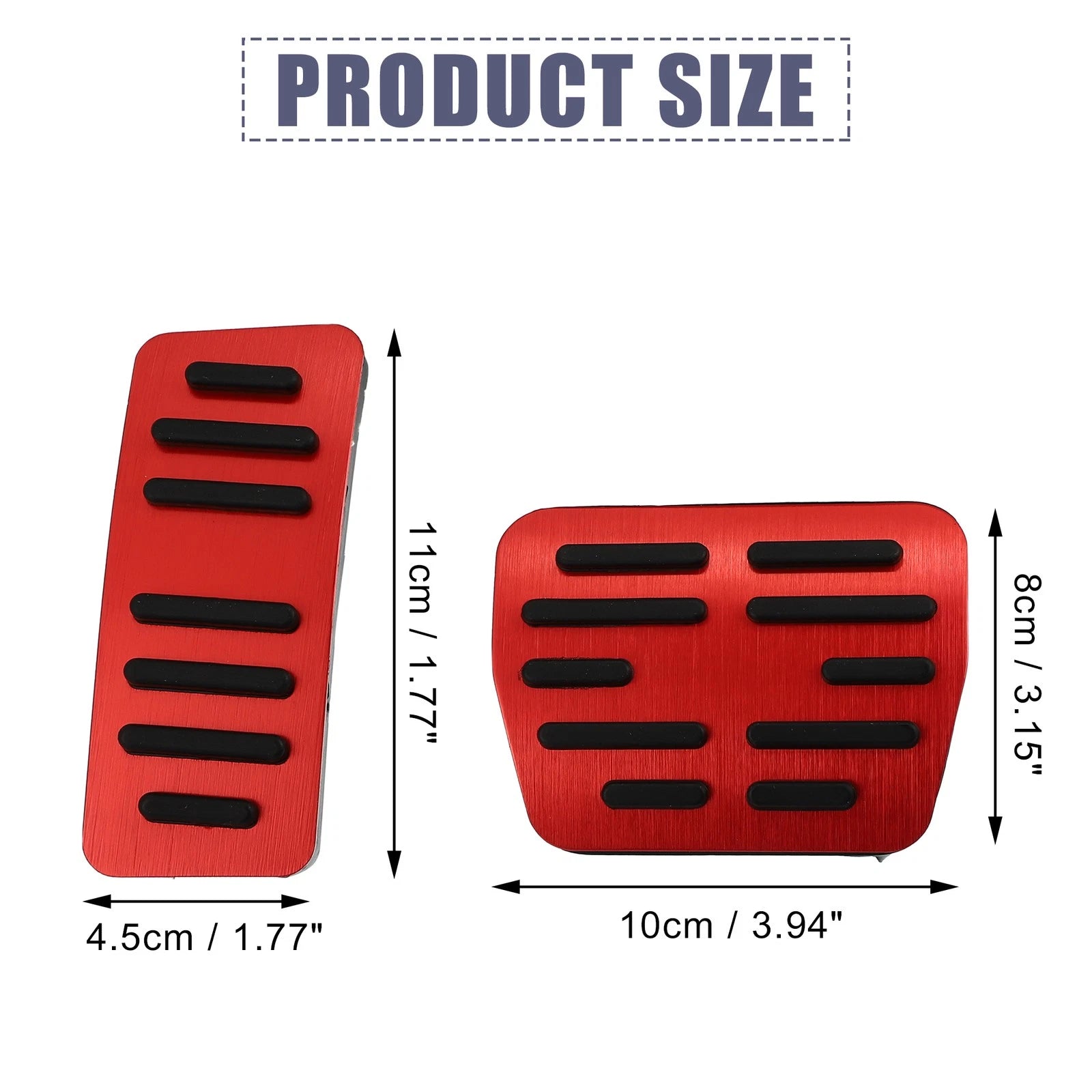 2X Brake Pedal Pad Gas Pedal Cover for Volkswagen Arteon (2019–2021) Red