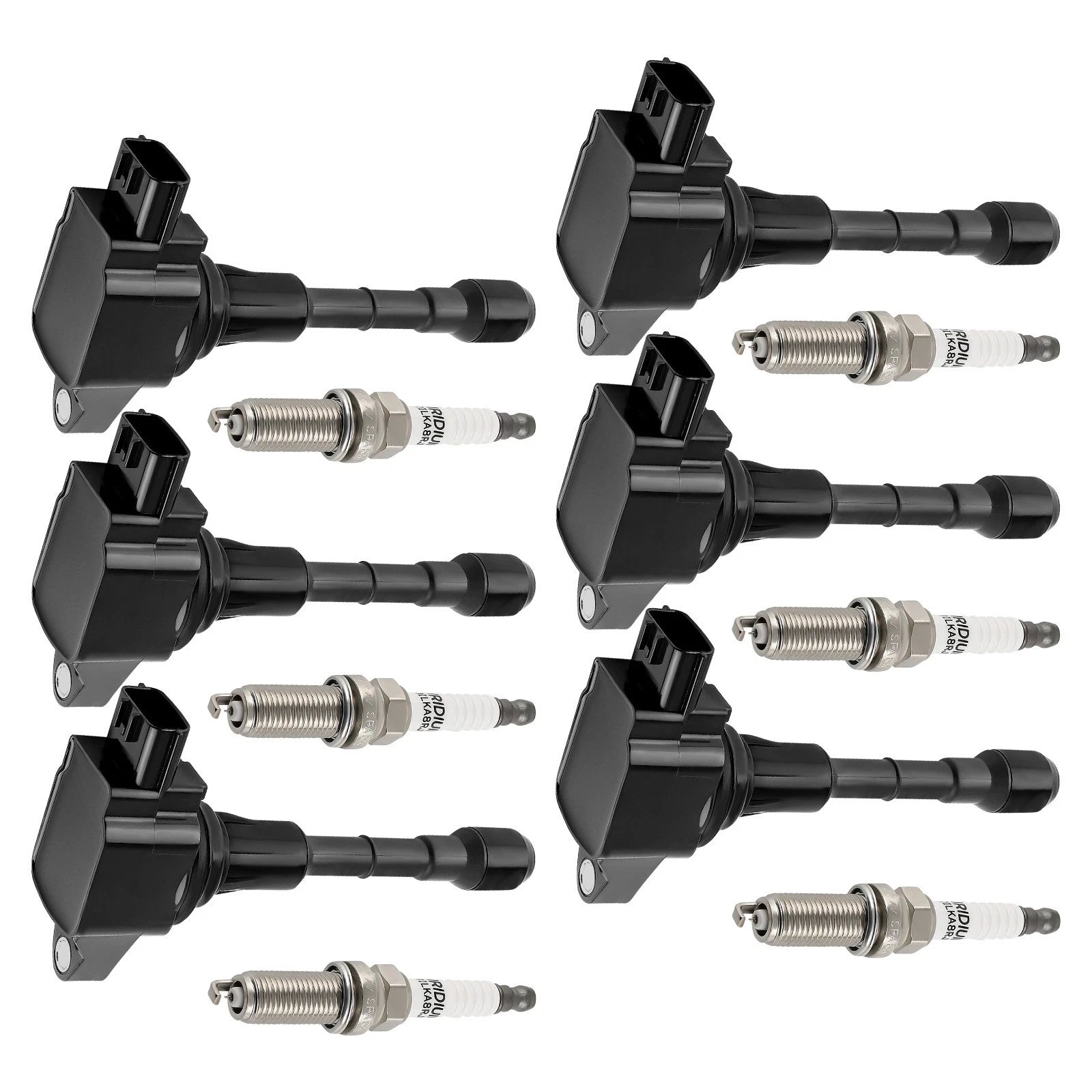 Set of 6 Ignition Coils & 6 Spark Plugs for Nissan 370Z Infiniti FX37 (2013)