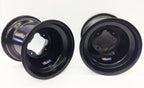 2X DWT Black A5 ATV Rear Wheel Rims 9" 9x8 4/115 for Yamaha YFZ450 Raptor 700 Banshee