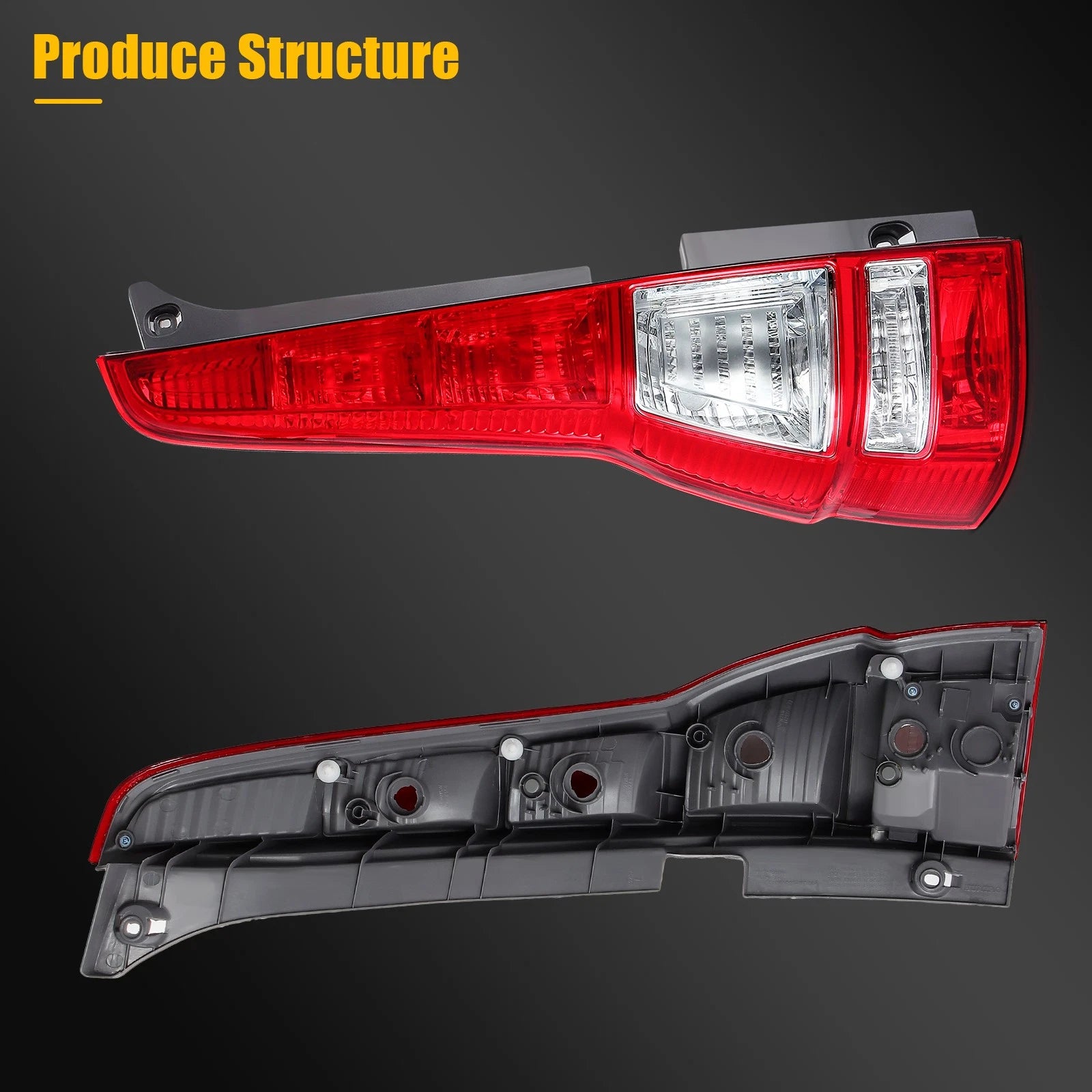 Set of 2 Tail Lights Assembly for Honda CR-V (2007–2011) Red Brake Lamp